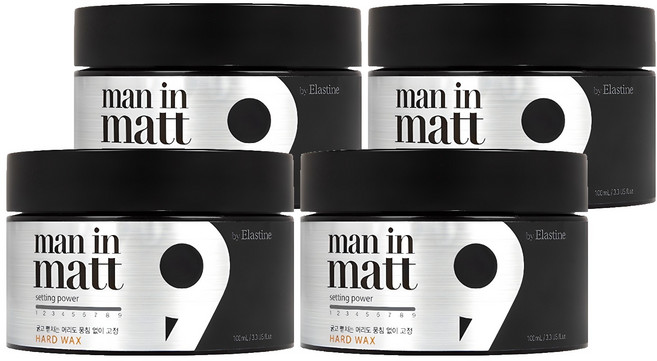 엘라스틴 맨인매트 하드 헤어왁스, 80g, 4개