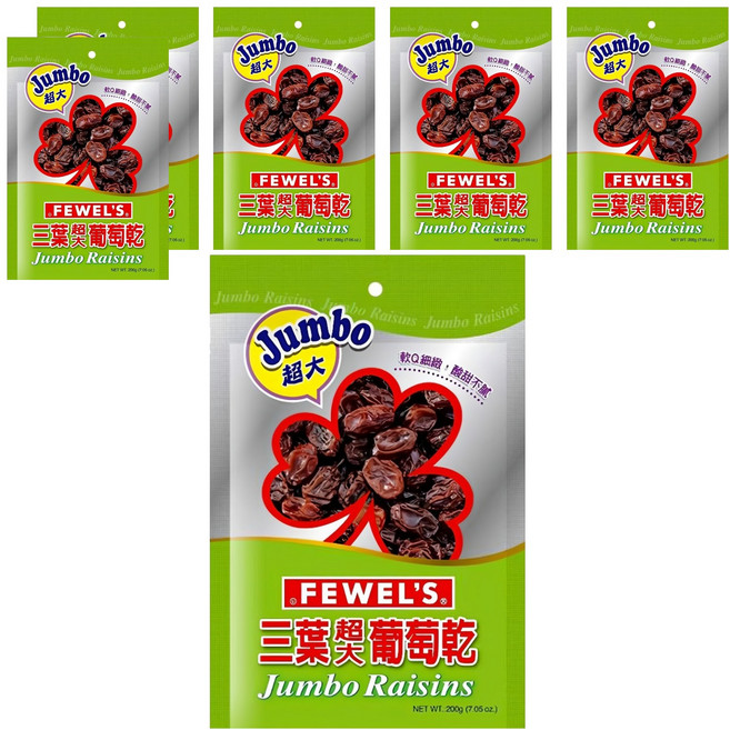FEWEL'S 三葉 超大葡萄乾, 200g, 6包