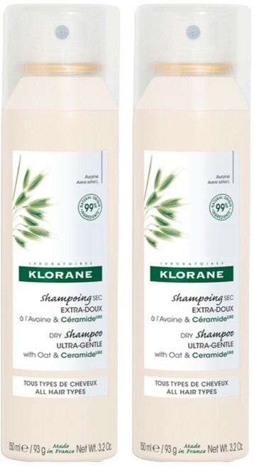 클로란 오트 앤 세라마이드 드라이 샴푸 민감 모든 두피용 오트향, 150ml, 2개
