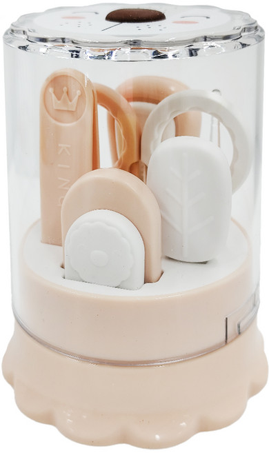 SK 雄碁 獅子寶寶修容組 嬰幼兒不鏽鋼安全指甲剪, 橘色, 1組