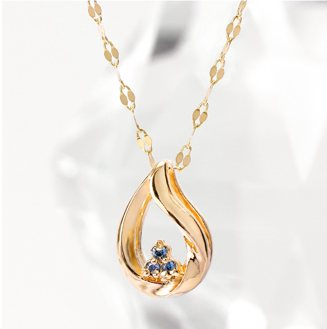 주리에떼 18K 여성용 천연 다이아 물방울 모닝듀 금 목걸이 + 사은품 반지 + 쇼핑백