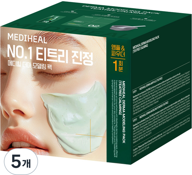 메디힐 티트리 진정 더마 모델링 팩, 1개입, 5개