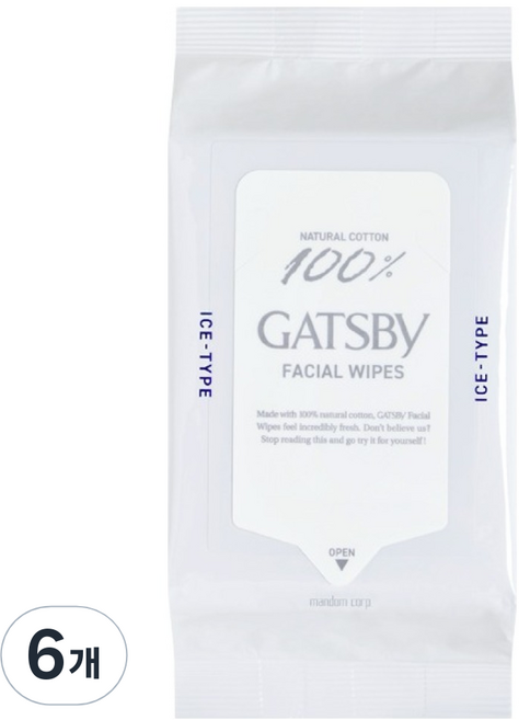 갸스비 훼이셜 세안티슈 아이스 타입, 42매입, 6개