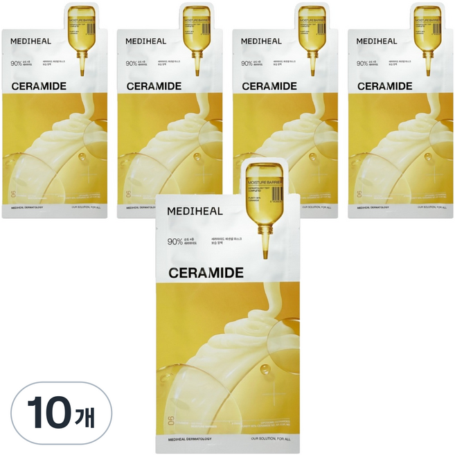 메디힐 세라마이드 에센셜 마스크팩 보습장벽 24ml, 10개