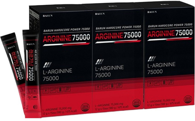 건강한약속바른 하드코어 파워 아르기닌 75000 15p, 180g, 3개