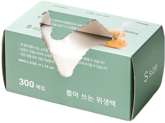 모던하우스 데일리 뽑아쓰는 위생백 17cm x 25cm, 소(S), 300개입, 1개