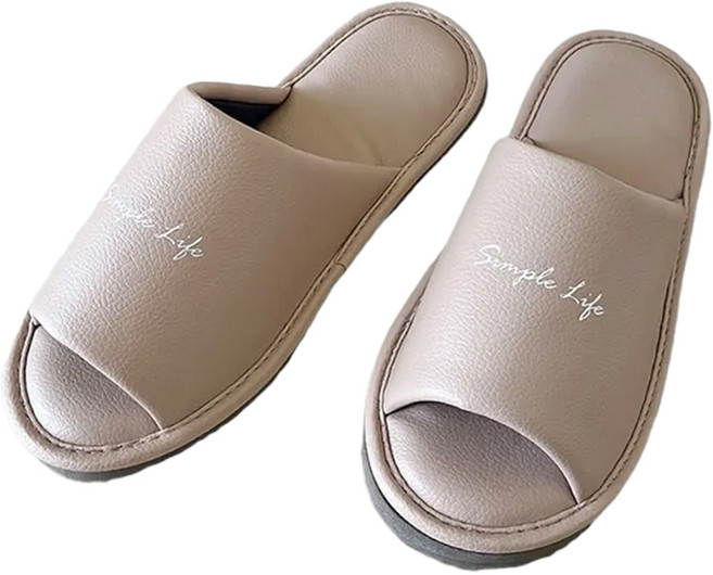 TAIWAN SLIPPER 台灣犀利趴 i Slippers 台灣製造 淬斂系列 躍色皮質室內拖鞋 芭蕾粉 M 質感鞋面 1雙