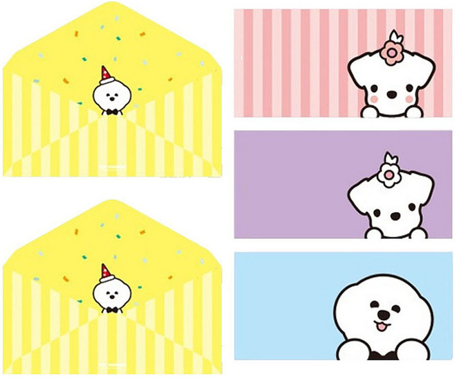 양지다이어리 기다려빵아 기프트 용돈봉투 L 4종 x 5p 세트, 랜덤발송, 1세트