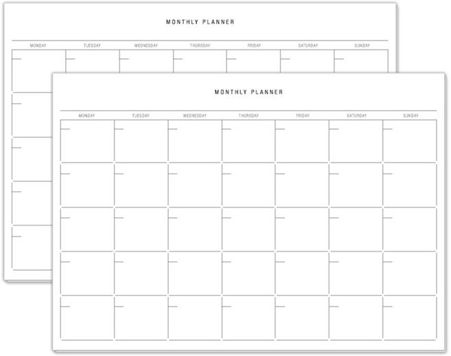 데얼스 A5 먼슬리 스케줄러 20매 x 2p, 혼합색상, 1세트