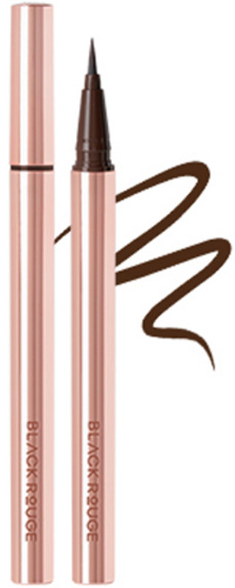 BLACK ROUGE 柔滑長效抗暈眼線液筆 0.5g, P02 Deep Brown, 1支
