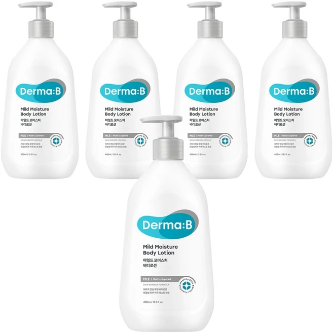 더마비 마일드 모이스처 바디로션 무향, 400ml, 5개 - 쿠팡