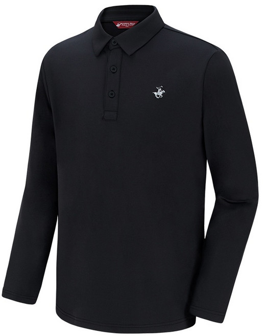 비버리힐스폴로클럽 남녀공용 자수로고 클래식 싱글스판 긴팔 카라티 CPY9T72