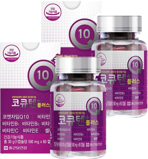 Chong Kun Dang 鍾根堂 輔酶Q10 Plus膠囊, 60顆, 2罐