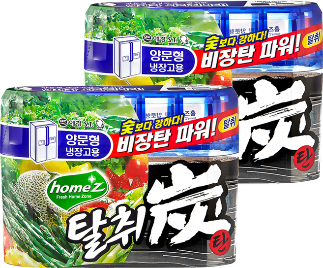 홈즈 탈취탄 양문형 냉장고용 본품, 240g, 2개