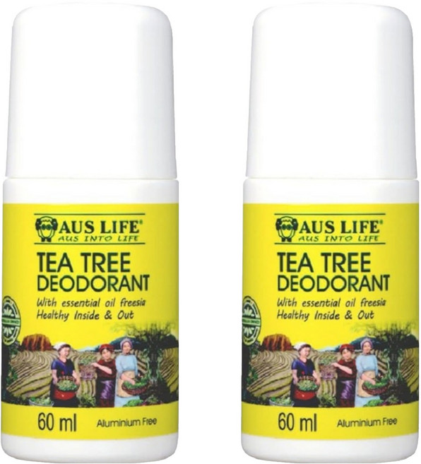 AUS LIFE 澳思萊 台灣公司貨 茶樹&小蒼蘭無鋁體香露, 60ml, 2件
