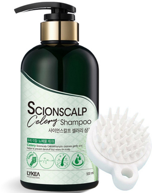 사이언스칼프 셀러리 샴푸 + 두피 브러쉬 세트, 1세트