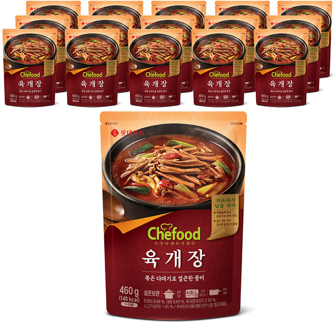 쉐푸드 육개장, 460g, 16개