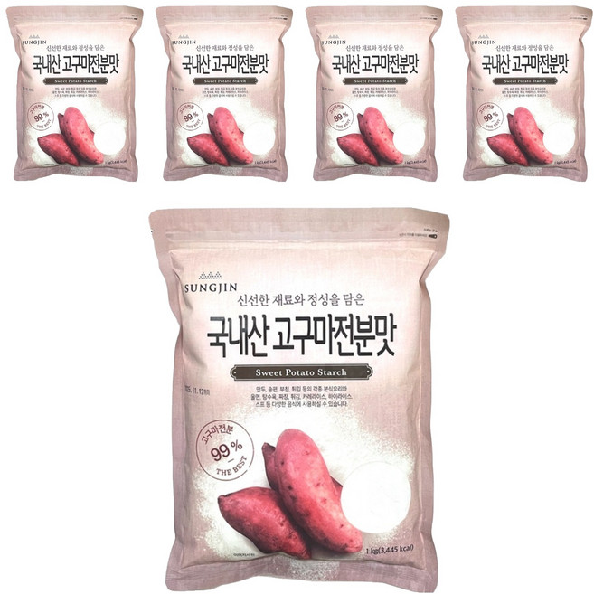 성진 국내산 고구마전분맛, 1kg, 5개