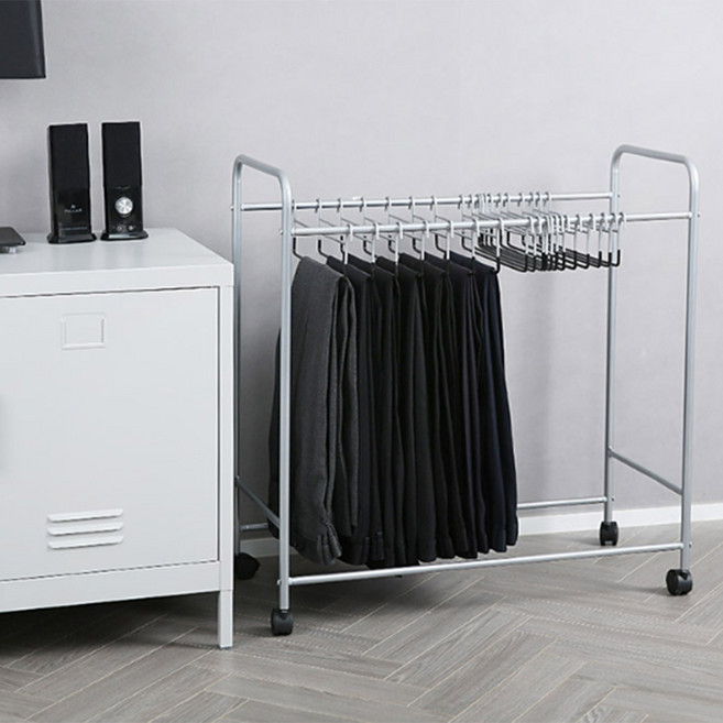 홈앤하우스 카트형 바지걸이, 그레이, 1개