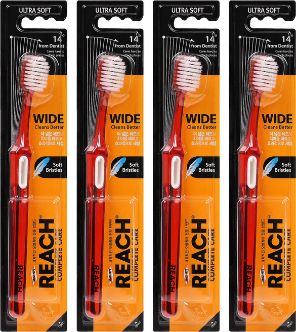 리치 컴플리트 와이드 칫솔 울트라, 4개, 1개입