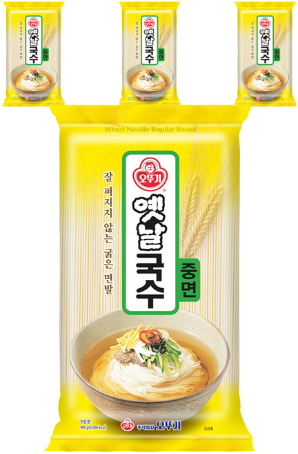 오뚜기옛날 국수 중면, 900g, 4개