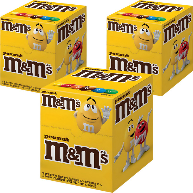 엠앤엠즈 피넛 픽앤믹스 초콜릿, 337.5g, 3개