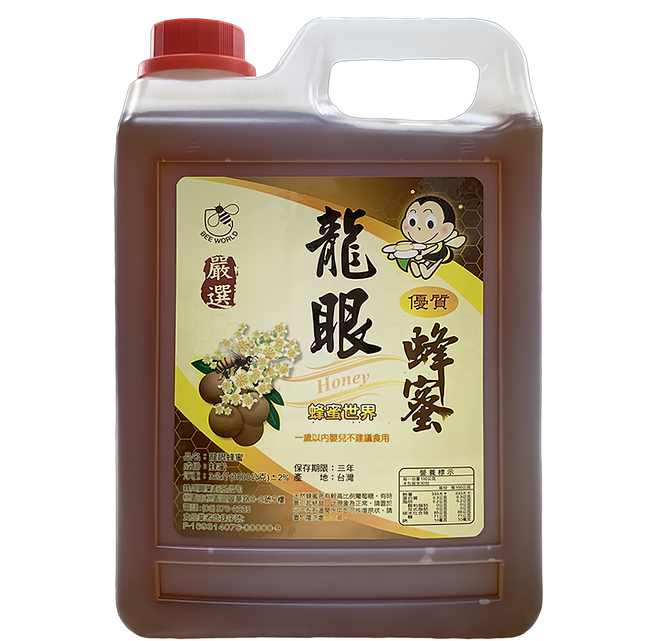 BEE WORLD 蜂蜜世界 嚴選龍眼蜂蜜, 1桶, 3kg