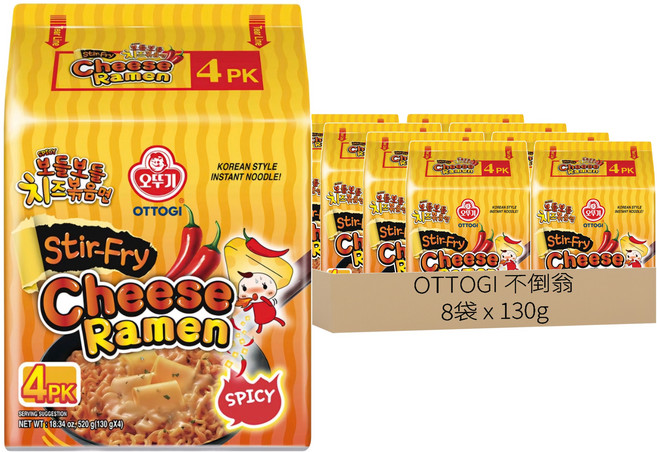 OTOKI 不倒翁 起司辛辣風味炒麵 130g, 32包
