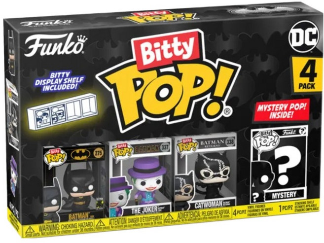 Funko Bitty POP! 蝙蝠俠85周年 Set 4個 含可堆疊層架, 1組
