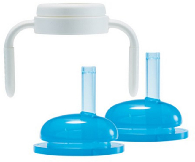 실리만 실리콘 빨대컵 리필 스트로우 핸들 세트, 밀란블루, 1세트