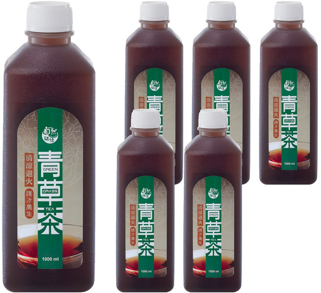 自然補給 養生青草茶, 1L, 6瓶