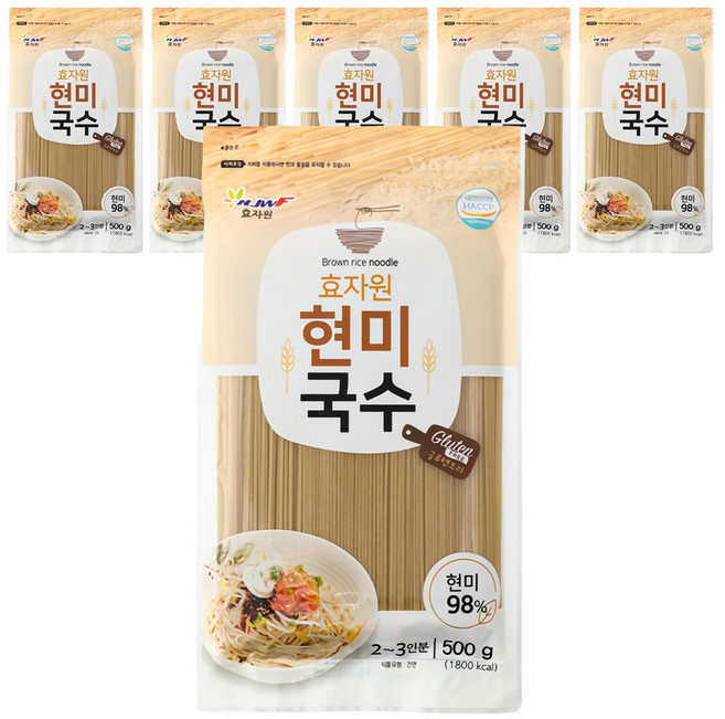 효자원 현미국수, 500g, 6개
