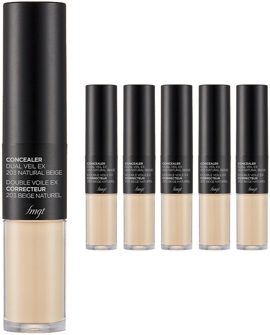 fmgt 듀얼 베일 이엑스 컨실러, 6개, N203내추럴베이지