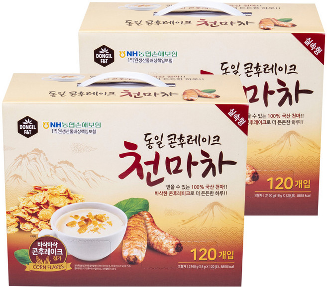 동일 콘후레이크 천마차, 18g, 120개입, 2개