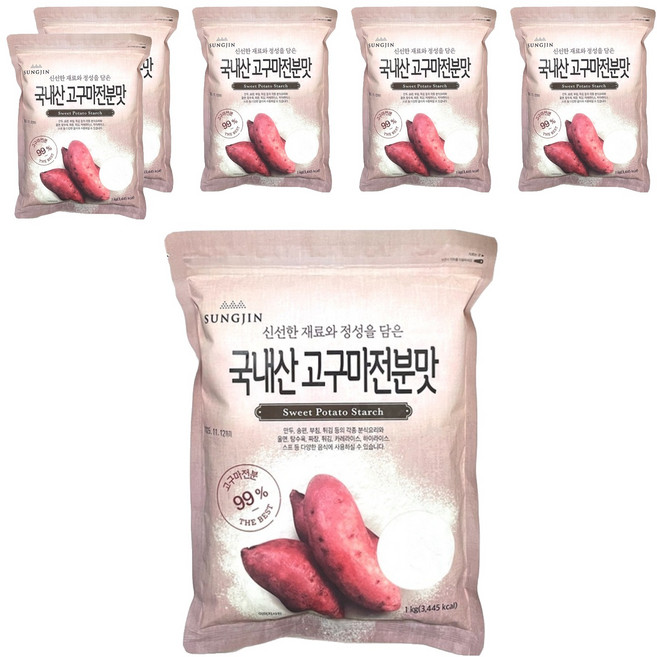 성진 국내산 고구마전분맛, 1kg, 6개