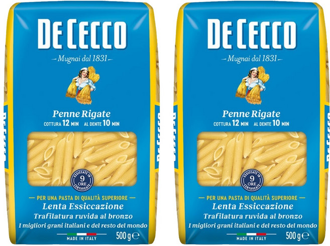 DE CECCO 得科 義大利麵 斜管麵 N.41, 500g, 2包