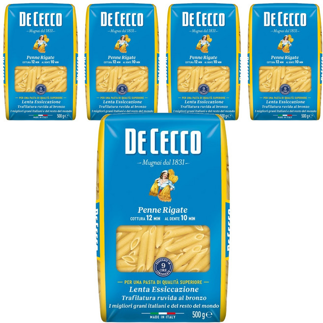 DE CECCO 得科 義大利麵 斜管麵 N.41, 500g, 5包
