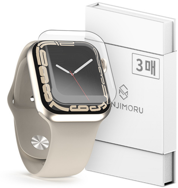 신지모루 애플워치 풀커버 TPU 액정보호필름 3p, 1세트