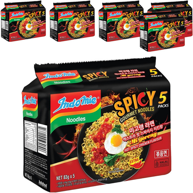 인도미 미고랭 라면 엑스트라 핫 스파이시 치킨향 83g, 30개