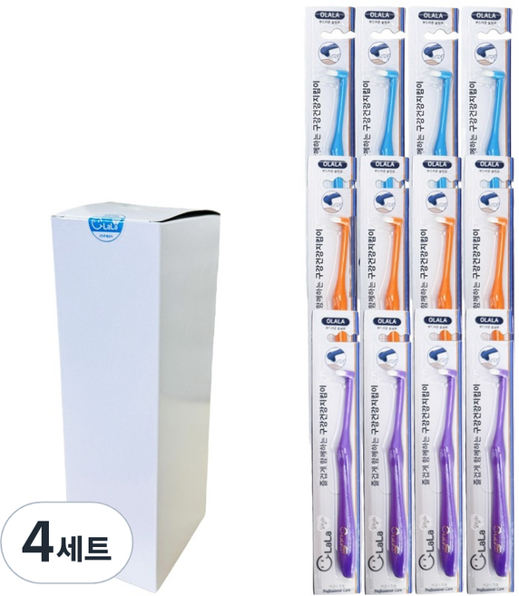 오랄라 어금니칫솔 슬림모 3종 x 4p 세트, 4세트