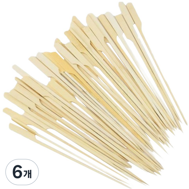 앞날창창 다용도 대나무 손잡이 꼬치 15cm, 6개, 100개입