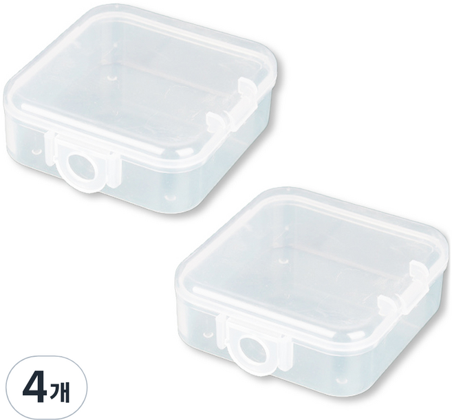 도도리치 튼튼한 에어퍼프 케이스 사각형, 4개, 투명