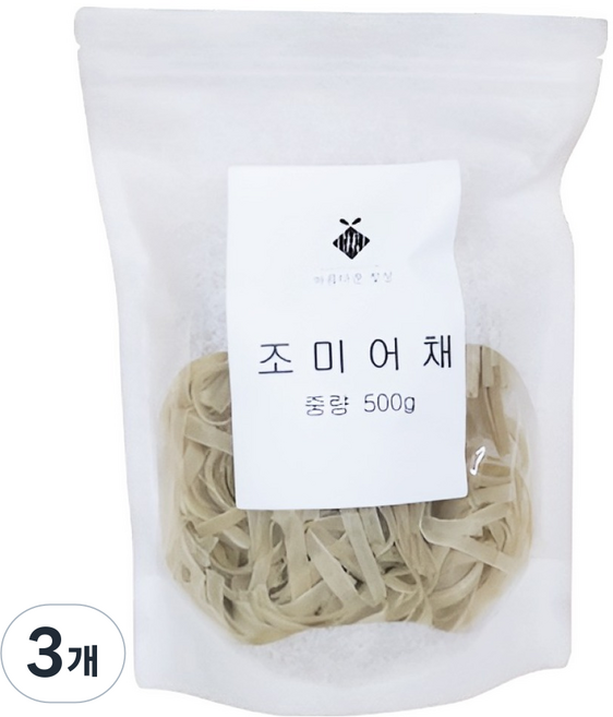 아름다운정성 조미어채 마른반찬 명엽채, 500g, 3개