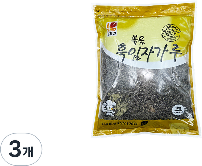 뚜레반 볶음 흑임자가루, 1kg, 3개
