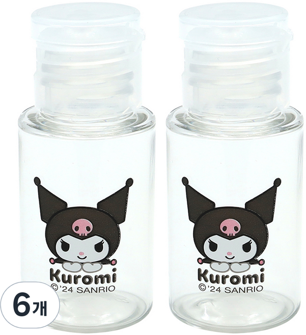 산리오 캐릭터즈 원터치용기 20ml, 6개, 쿠로미
