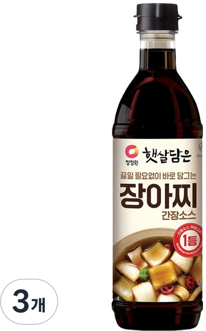햇살담은 장아찌간장소스, 3개, 820ml