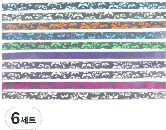 앞날창창 칼라 별접기 색종이 야광 날개 210p 세트, 6세트, 10색
