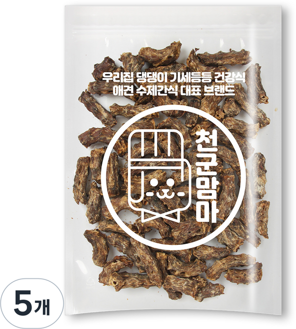 천군맘마 강아지 수제 간식, 오리목뼈맛, 500g, 5개