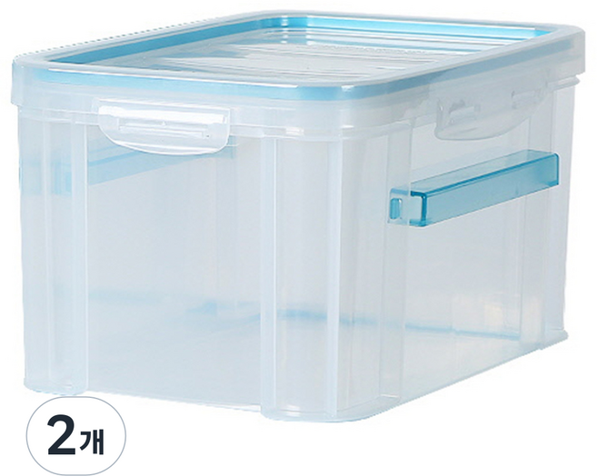 플라팜 탱크 밀폐형 리빙박스 11L 소형, 투명, 2개, 2개