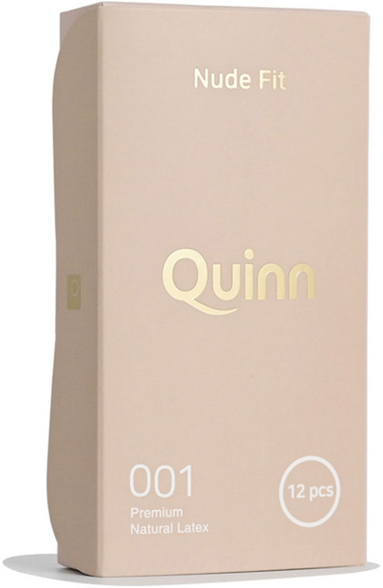 Quinn 001 누드핏 무꼭지형 일반형 콘돔, 12개입, 1개